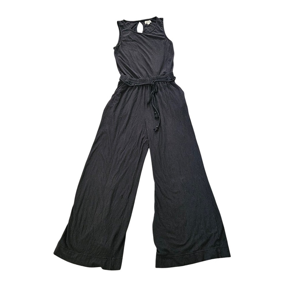 Pact Jumpsuit Women Small Black Organic Cotton Wide Leg Sleeveless - Picture 1 of 13